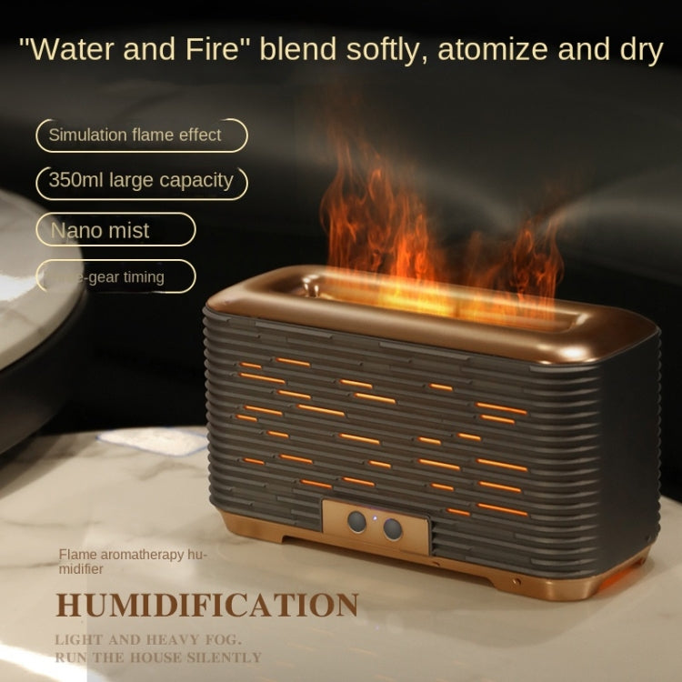 350ml Simulated Flame Aromatherapy Humidifier With Timing Function