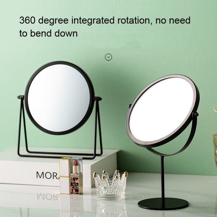 Desktop Makeup Mirror Simple Portable Mirror Rotating Dressing Mirror,Style: