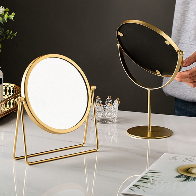 Desktop Makeup Mirror Simple Portable Mirror Rotating Dressing Mirror,Style: