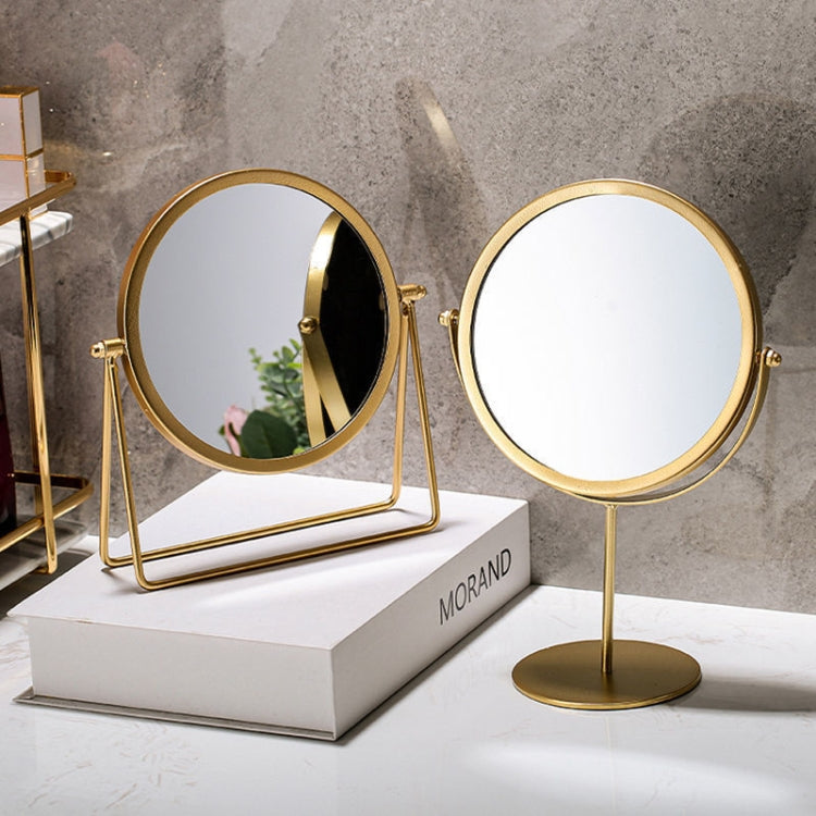 Desktop Makeup Mirror Simple Portable Mirror Rotating Dressing Mirror,Style: