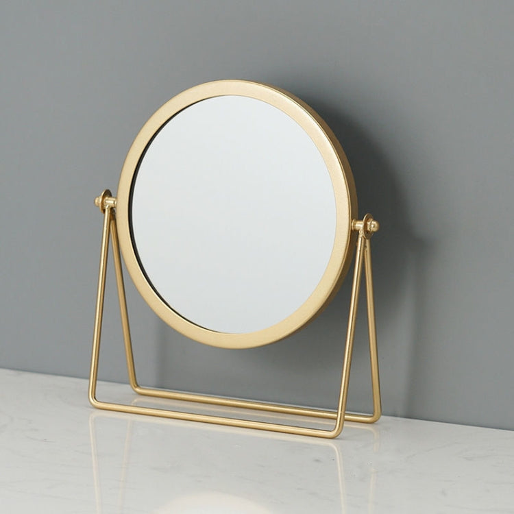 Desktop Makeup Mirror Simple Portable Mirror Rotating Dressing Mirror,Style: