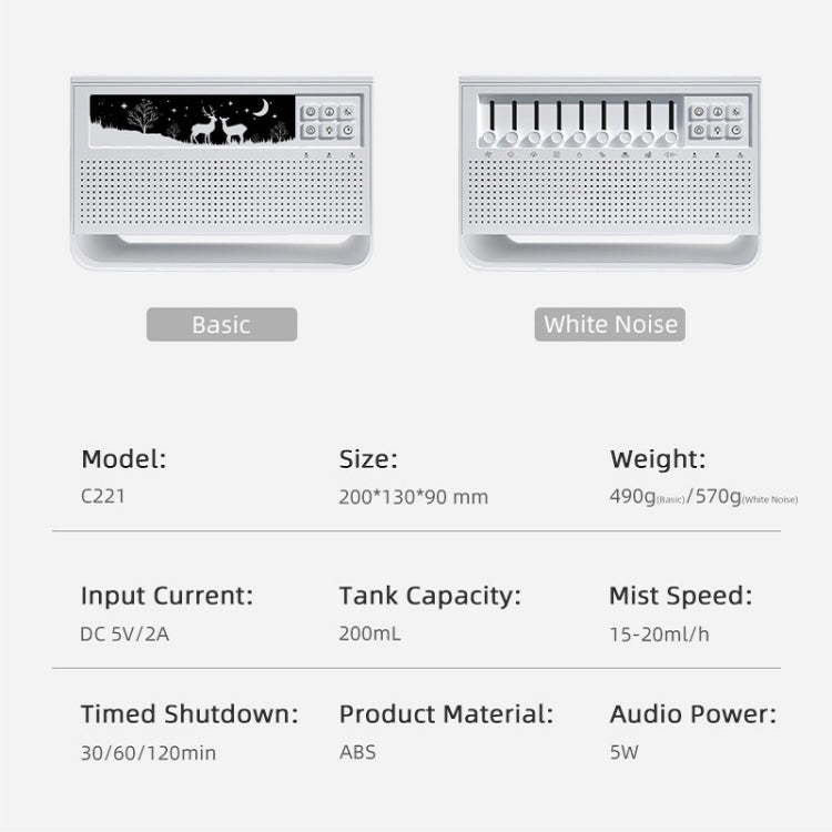White Noise Sleep Instrument Simulation Flame Ultrasonic Humidifier