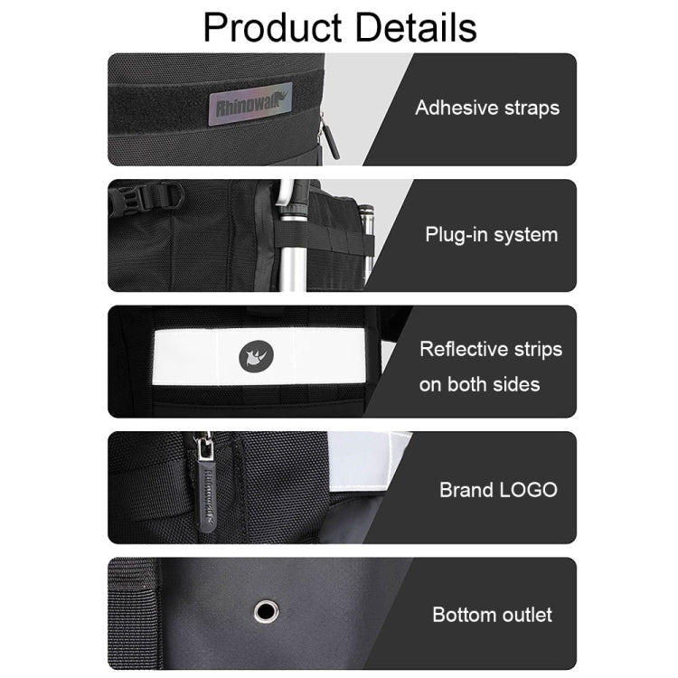 Rhinwalk MT2040 20L Large Capacity Waterproof Quick Release Motorcycle Side Bag