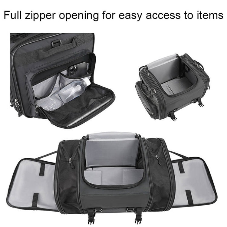 Rhinowalk MT4060 Large-capacity Foldable Expandable Tail Bag for Motorcycle Riding with Rain Cover