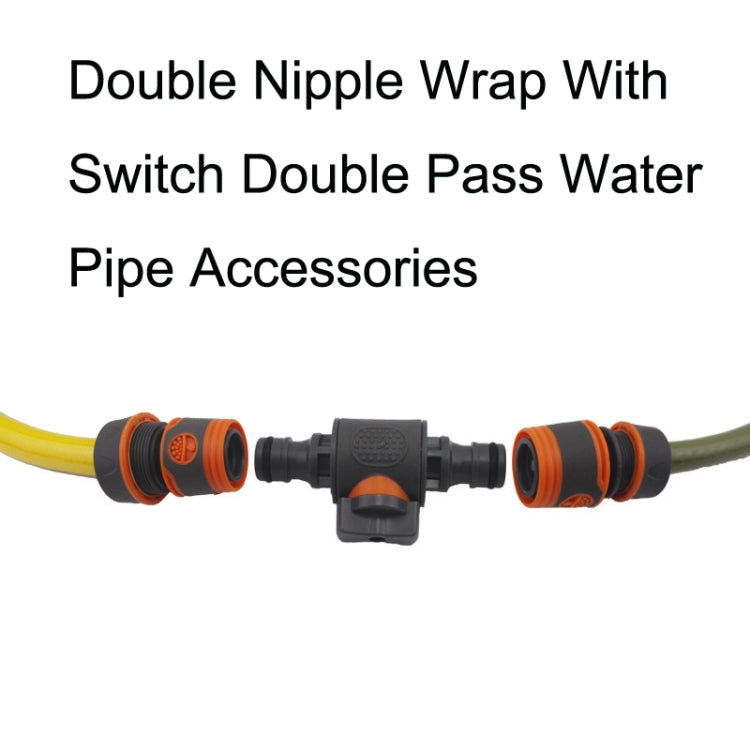 3PCS Double Nipple Wrap With Switch Double Pass Standard Direct Connect With Valve Fast Connection