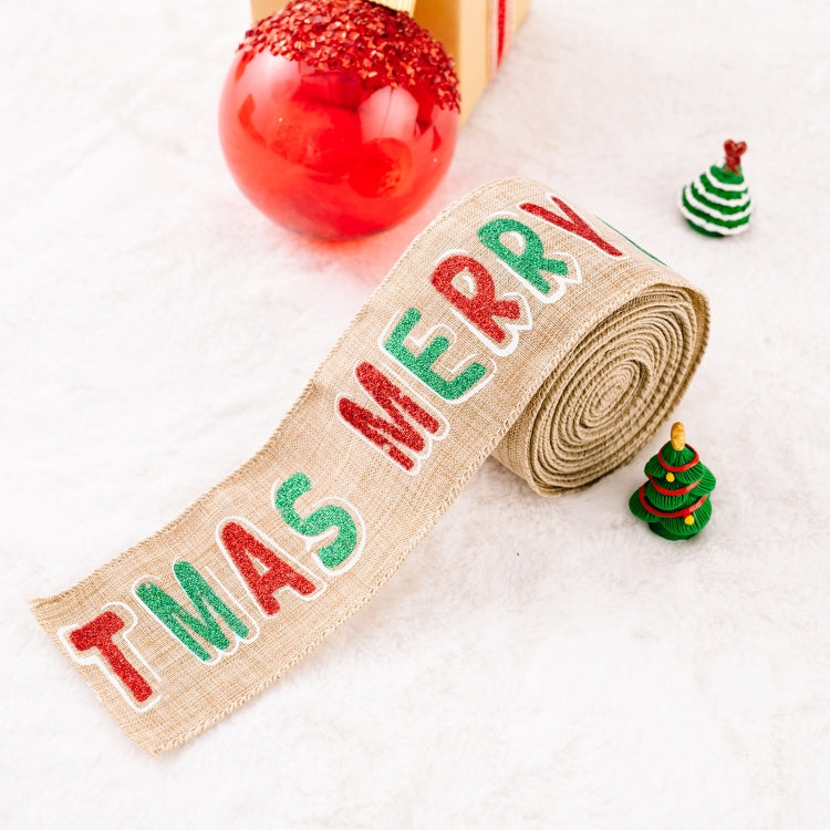 5m X 6cm Christmas Imitation Hemp  Ribbon Gift Decoration Ribbon