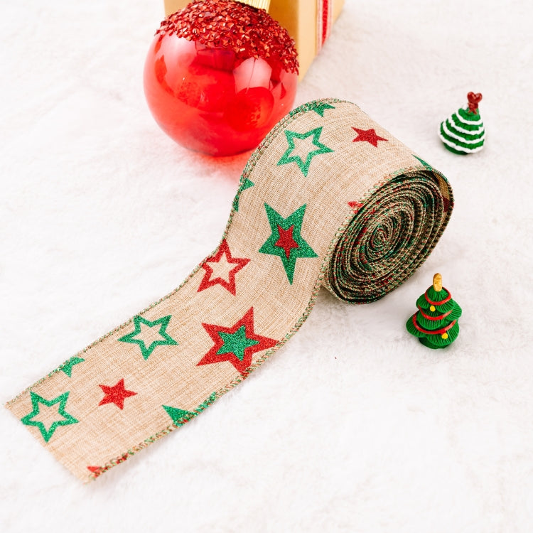 5m X 6cm Christmas Imitation Hemp  Ribbon Gift Decoration Ribbon
