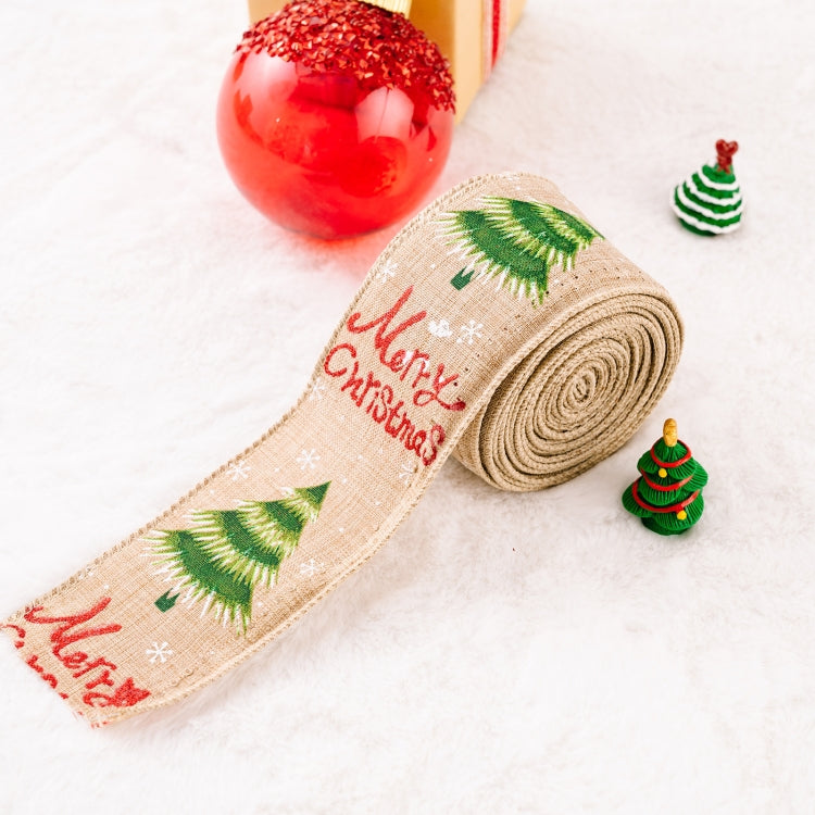 5m X 6cm Christmas Imitation Hemp  Ribbon Gift Decoration Ribbon