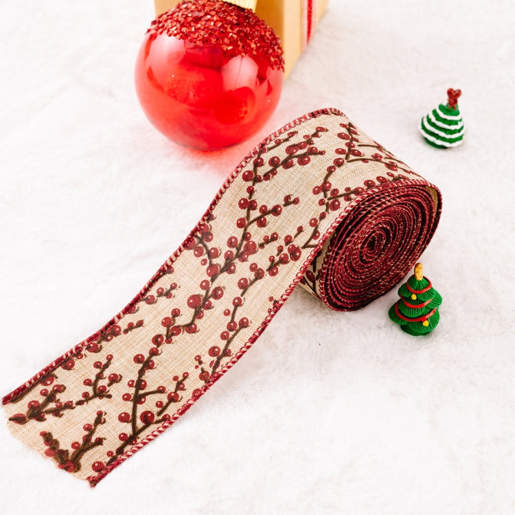 5m X 6cm Christmas Imitation Hemp  Ribbon Gift Decoration Ribbon