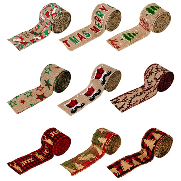 5m X 6cm Christmas Imitation Hemp  Ribbon Gift Decoration Ribbon