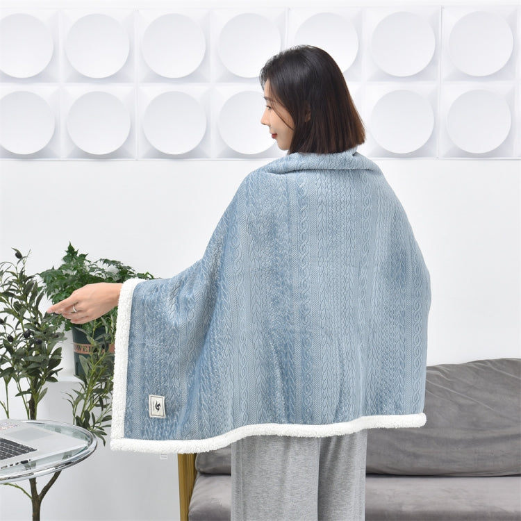 Flannel Thickened Embossed Shawl Blanket Office Air Conditioning Blanket