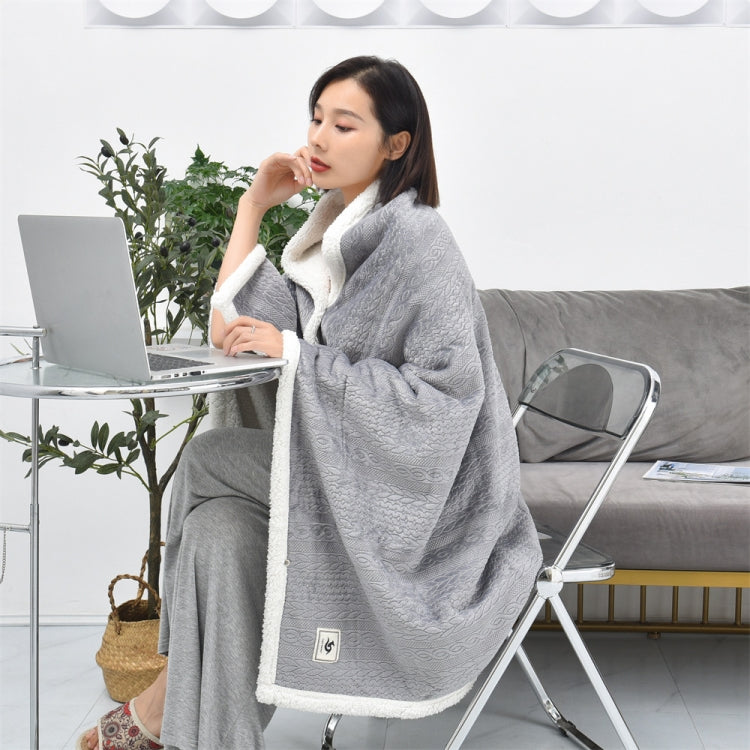 Flannel Thickened Embossed Shawl Blanket Office Air Conditioning Blanket