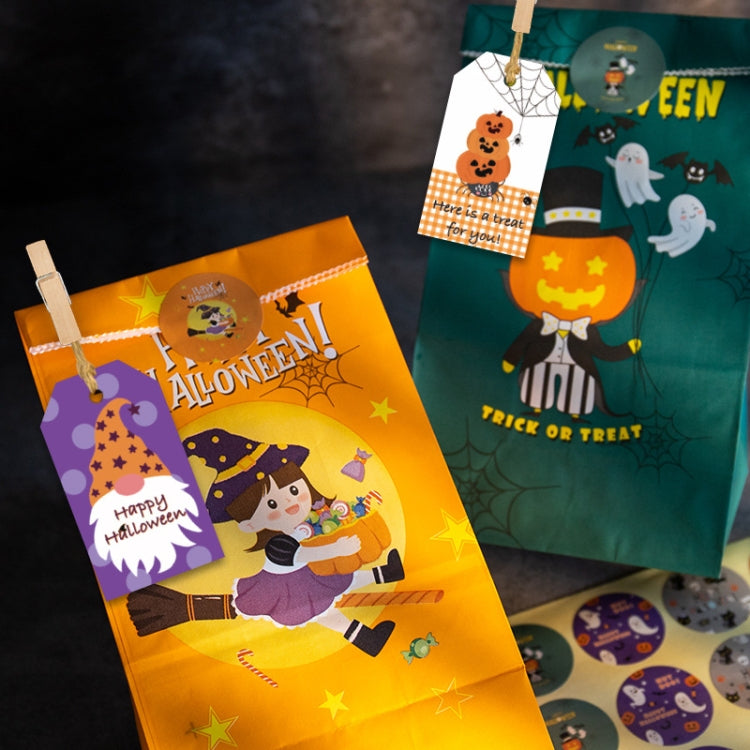 2 Sets Halloween Hangtag Gift Bag Candy Box Decorative Hangtag,Spec:
