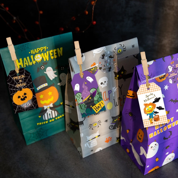 2 Sets Halloween Hangtag Gift Bag Candy Box Decorative Hangtag,Spec: