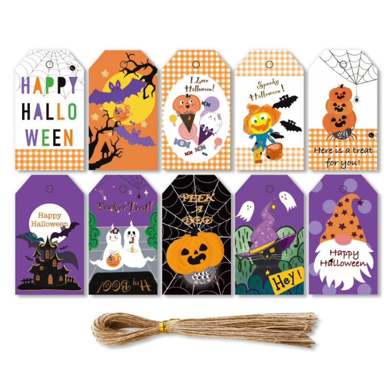 2 Sets Halloween Hangtag Gift Bag Candy Box Decorative Hangtag,Spec: