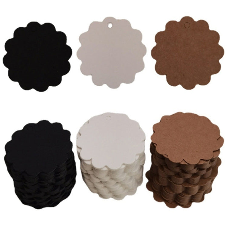 100pcs /Set Kraft Paper Tags Lace Round Blank Small Label