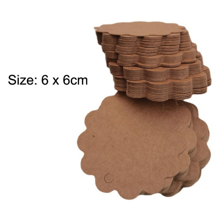 100pcs /Set Kraft Paper Tags Lace Round Blank Small Label