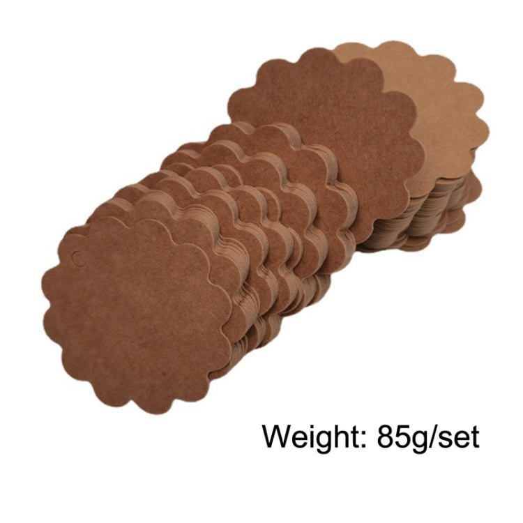 100pcs /Set Kraft Paper Tags Lace Round Blank Small Label