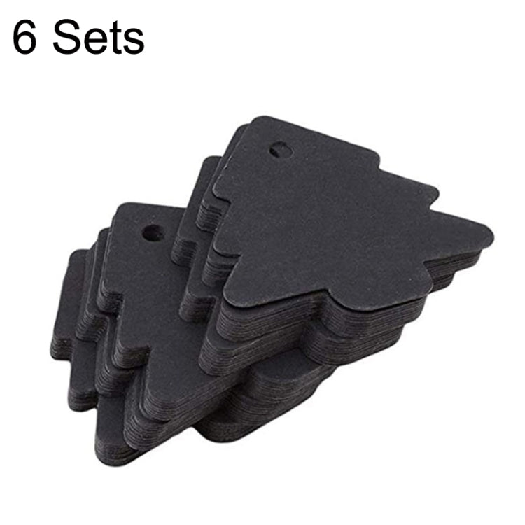 6 Sets DIY Christmas Tree Elevator Retro Card Labels Wedding Party Process Clip Stickers