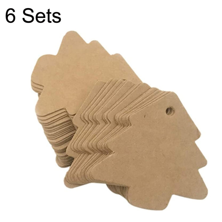 6 Sets DIY Christmas Tree Elevator Retro Card Labels Wedding Party Process Clip Stickers