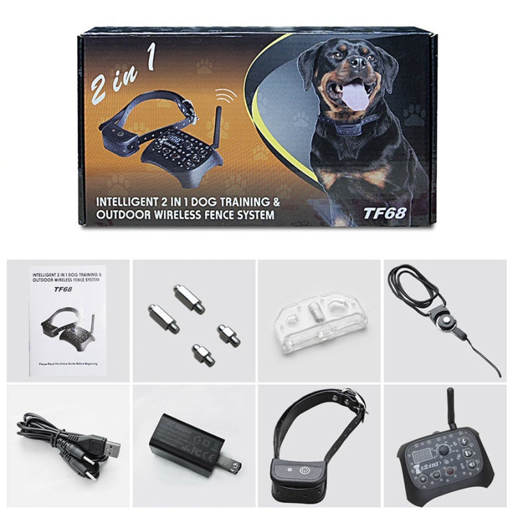 TF68 2-in-1 Dog Trainer Outdoor Electronic Wireless Fence With Collar
