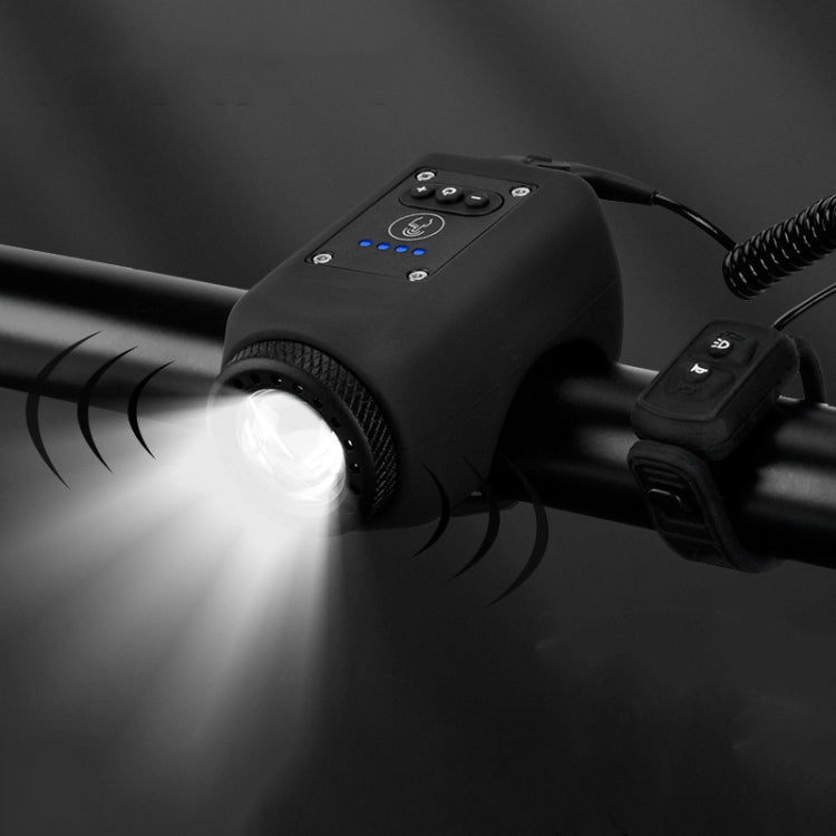 2 In 1 Bicycle Rechargeable Waterproof High Decibel Bell with Highlight Light