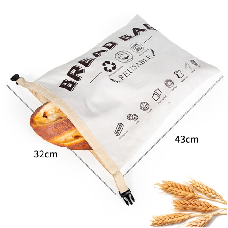 Cotton TPU Bread Bag With Clasp Reusable Storage Bag