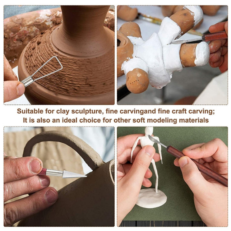 Pottery Wooden Rod Carving Scraper Clay Aid