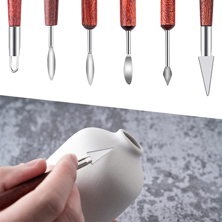 Double-head Radium Silk Knife Ceramic Clay Carving Tool