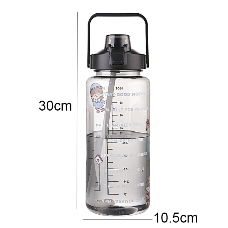 GYBL4503 2000ml Large-capacity Outdoor Sports Water Bottle with Straw, Spec: