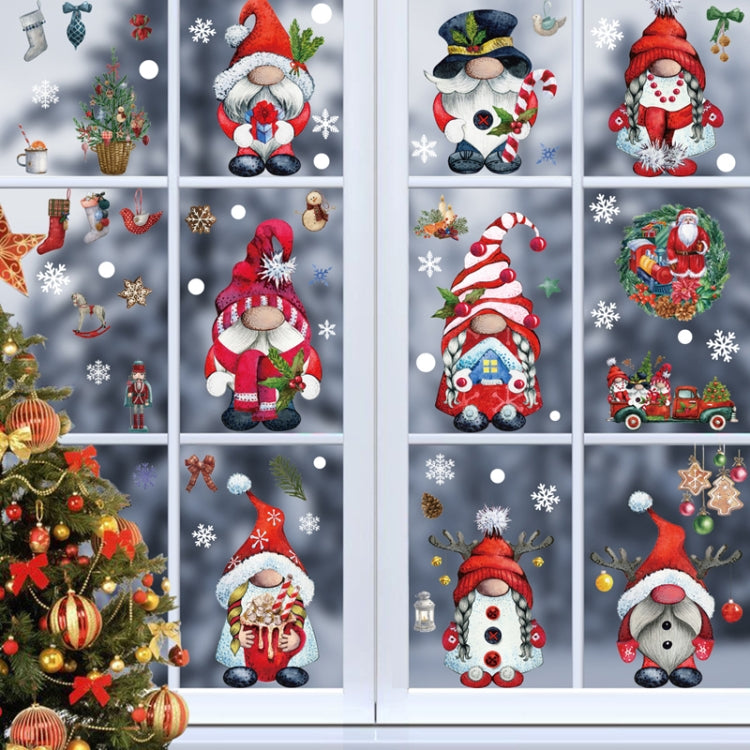 Christmas Static Glass Window Decoration Background Decorative Stickers