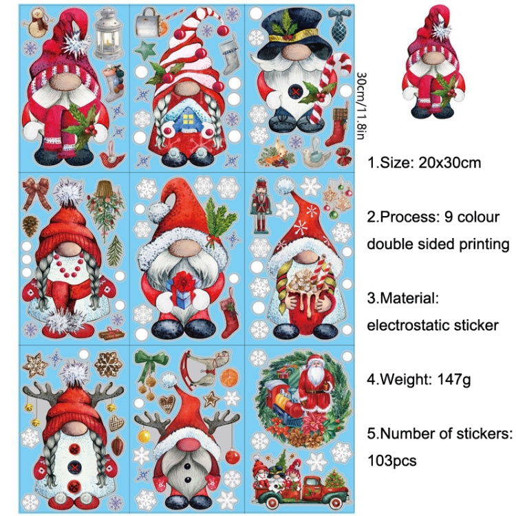 Christmas Static Glass Window Decoration Background Decorative Stickers