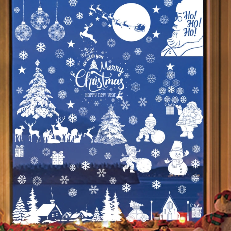 Christmas Static Glass Window Decoration Background Decorative Stickers
