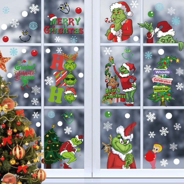 Christmas Static Glass Window Decoration Background Decorative Stickers