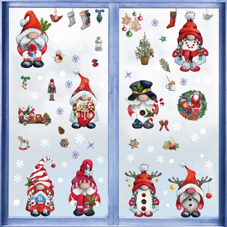 Christmas Static Glass Window Decoration Background Decorative Stickers