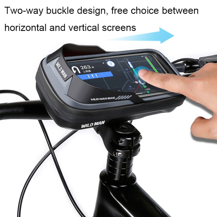 WILD MAN ES16 0.5L EVA Hard Shell Waterproof Touch Screen Bicycle Handlebar Bag