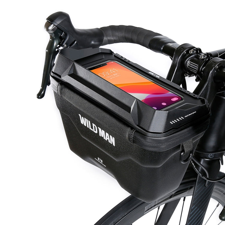 WILD MAN XT8 3L Bicycle EVA Hard Shell Touch Screen Waterproof Head Bag