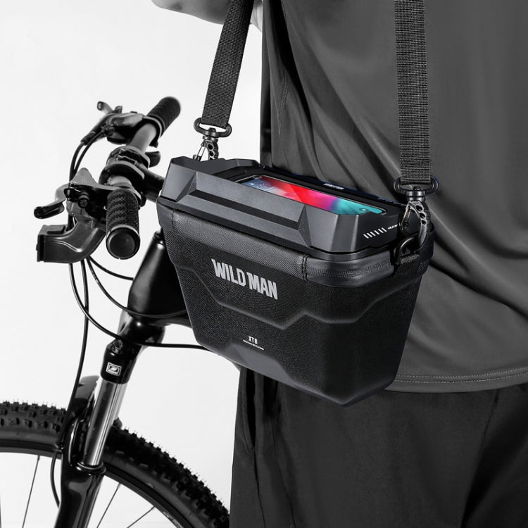 WILD MAN XT8 3L Bicycle EVA Hard Shell Touch Screen Waterproof Head Bag
