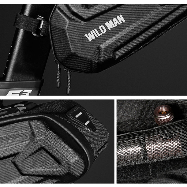 WILD MAN XT7 1.2L Mountain Bike EVA Hard Shell Waterproof Wear-resistant Tail Bag