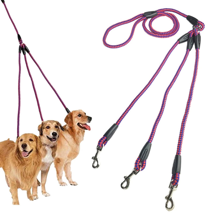 140cm 3 In 1 Leash Multi-head Dog Walking Rope