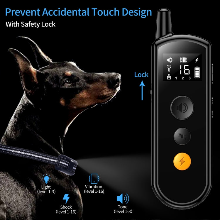 Remote Dog Trainer Rechargeable Waterproof Pet Electric Shock Collar