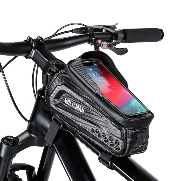 WILD MAN E10 1L Mountain Bike EVA Hard Shell Touch Screen Front Beam Bag