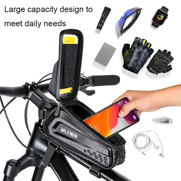 WILD MAN E10 1L Mountain Bike EVA Hard Shell Touch Screen Front Beam Bag