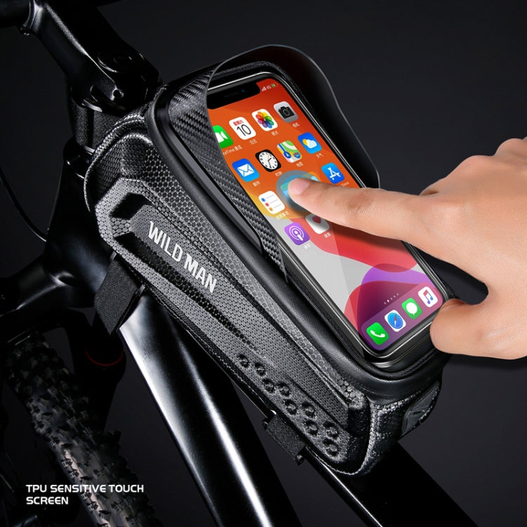 WILD MAN E10 1L Mountain Bike EVA Hard Shell Touch Screen Front Beam Bag