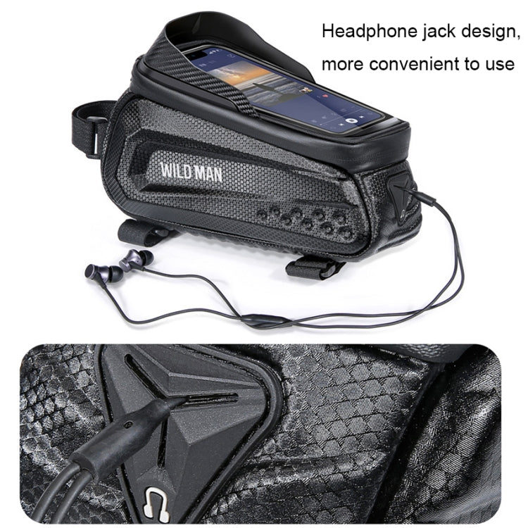 WILD MAN E10 1L Mountain Bike EVA Hard Shell Touch Screen Front Beam Bag