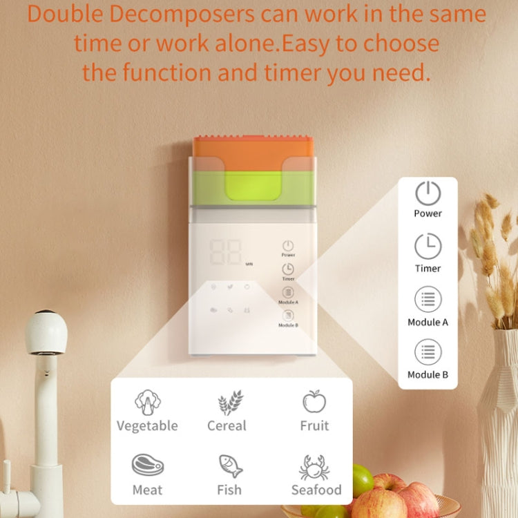 QX03 Home Two Bin Meat And Vegetable Cleaning Machine, US Plug