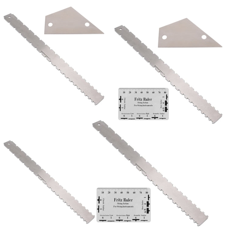 GNR3 Stainless Steel Measurement Bass Guitar Neck Ruler, Style: