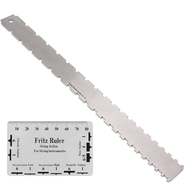 GNR3 Stainless Steel Measurement Bass Guitar Neck Ruler, Style: