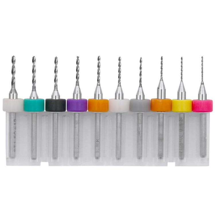 10 In 1 PCB Tungsten Steel Drill Bits Carving Miniature Drill Bits, Size: