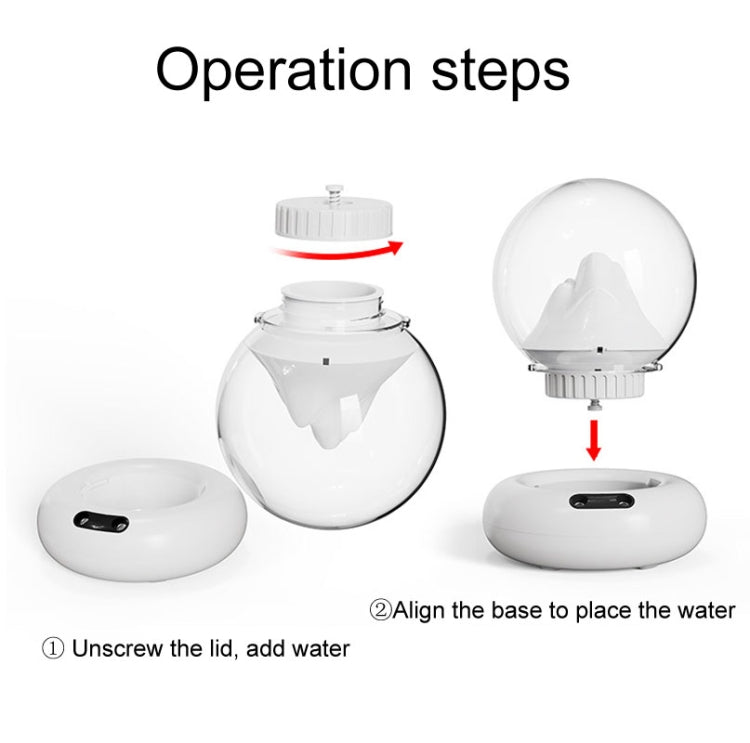 Rechargeable Moutain View Double Spray Aromatherapy Difusor Humidifier With Colorful Light